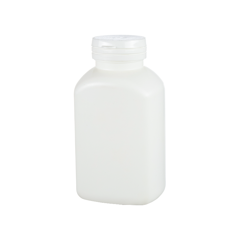 275ml HDPE Square Bottle With Sloping Shoulders